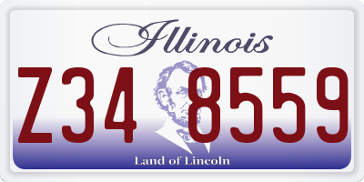 IL license plate Z348559