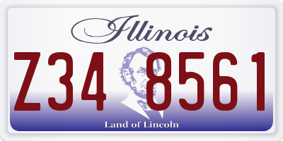 IL license plate Z348561