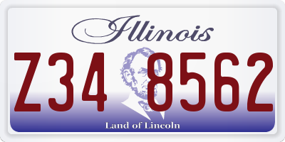 IL license plate Z348562