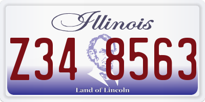 IL license plate Z348563