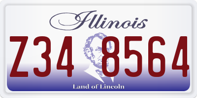 IL license plate Z348564