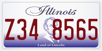 IL license plate Z348565