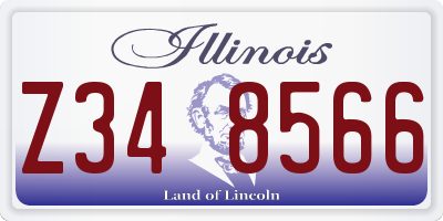 IL license plate Z348566