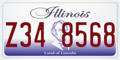 IL license plate Z348568