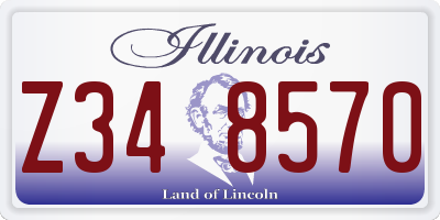 IL license plate Z348570