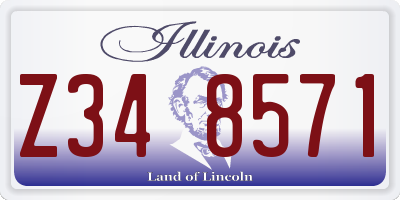 IL license plate Z348571