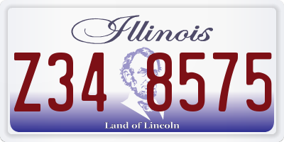 IL license plate Z348575