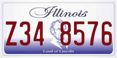 IL license plate Z348576