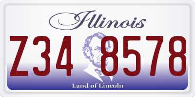 IL license plate Z348578