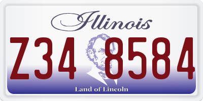 IL license plate Z348584