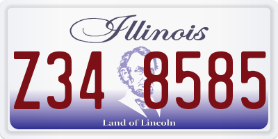 IL license plate Z348585