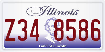 IL license plate Z348586