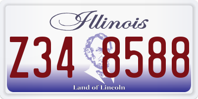 IL license plate Z348588