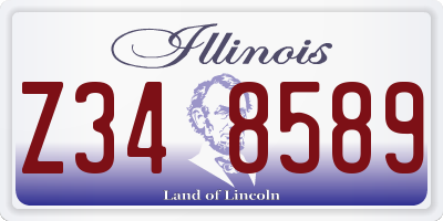 IL license plate Z348589