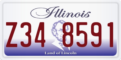 IL license plate Z348591