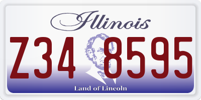 IL license plate Z348595