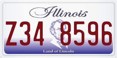 IL license plate Z348596