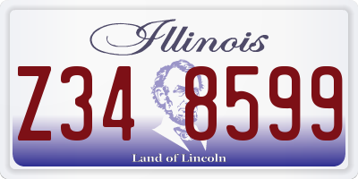 IL license plate Z348599