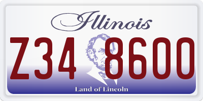 IL license plate Z348600