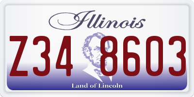IL license plate Z348603