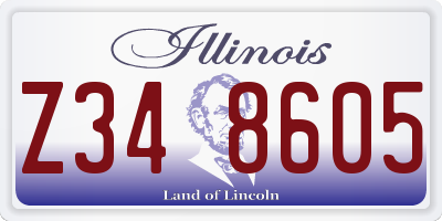 IL license plate Z348605