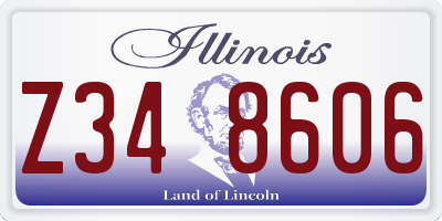 IL license plate Z348606