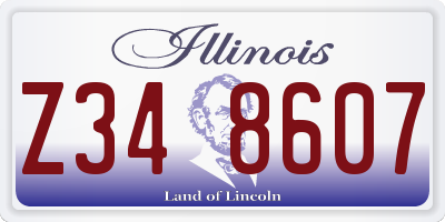 IL license plate Z348607