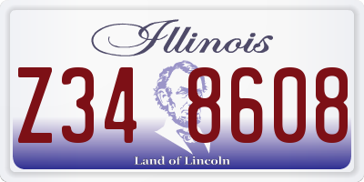IL license plate Z348608