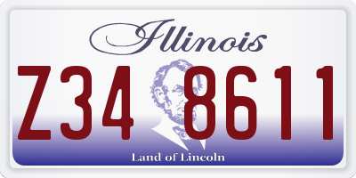 IL license plate Z348611