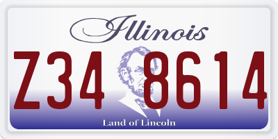 IL license plate Z348614