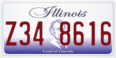 IL license plate Z348616