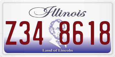 IL license plate Z348618