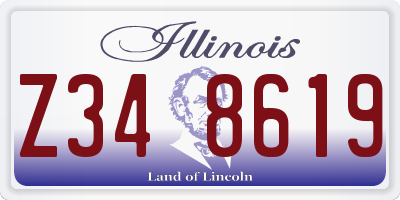 IL license plate Z348619