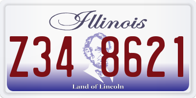 IL license plate Z348621