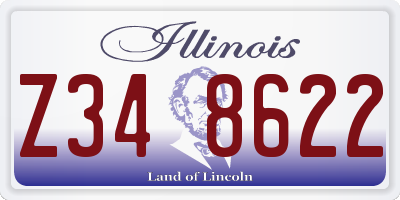 IL license plate Z348622