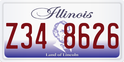IL license plate Z348626