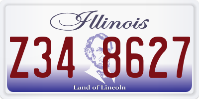 IL license plate Z348627