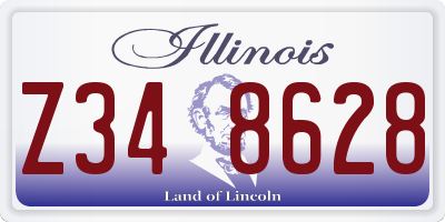 IL license plate Z348628