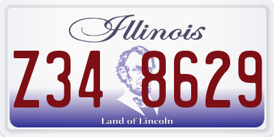 IL license plate Z348629