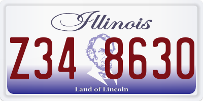 IL license plate Z348630