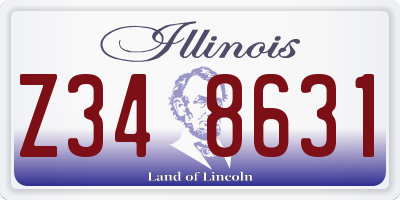 IL license plate Z348631