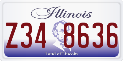 IL license plate Z348636
