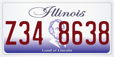 IL license plate Z348638