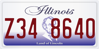 IL license plate Z348640