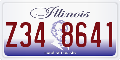 IL license plate Z348641