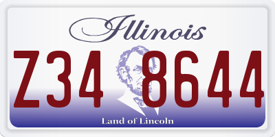 IL license plate Z348644