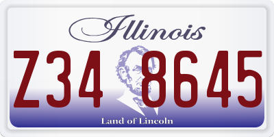 IL license plate Z348645