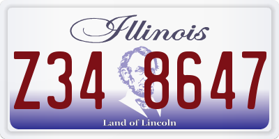 IL license plate Z348647