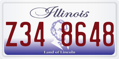 IL license plate Z348648