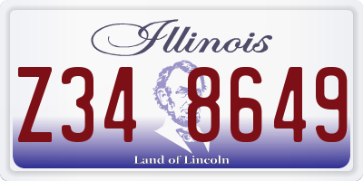 IL license plate Z348649